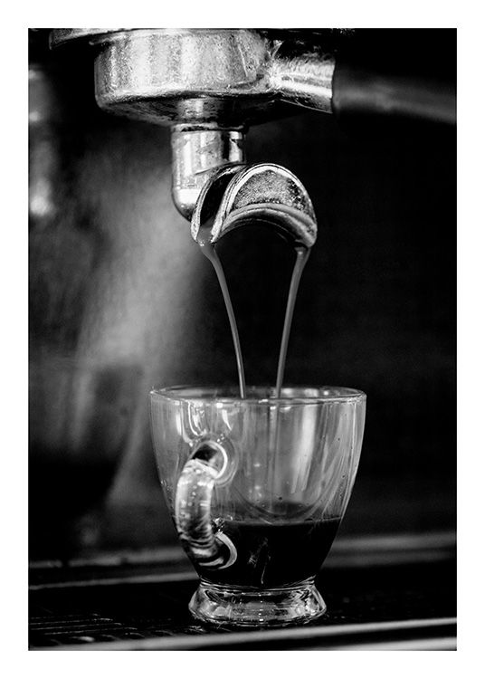 Espresso Poster / Schwarz-Weiß bei Desenio AB (10824)