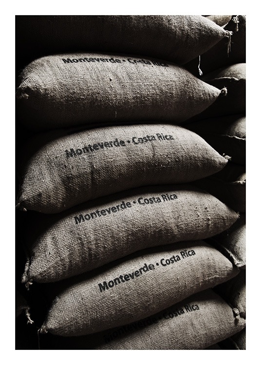 Coffee Bean Bags Poster / Küchenposter bei Desenio AB (10826)