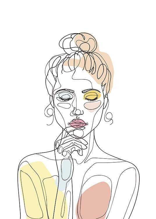 Color Splash Bun Poster