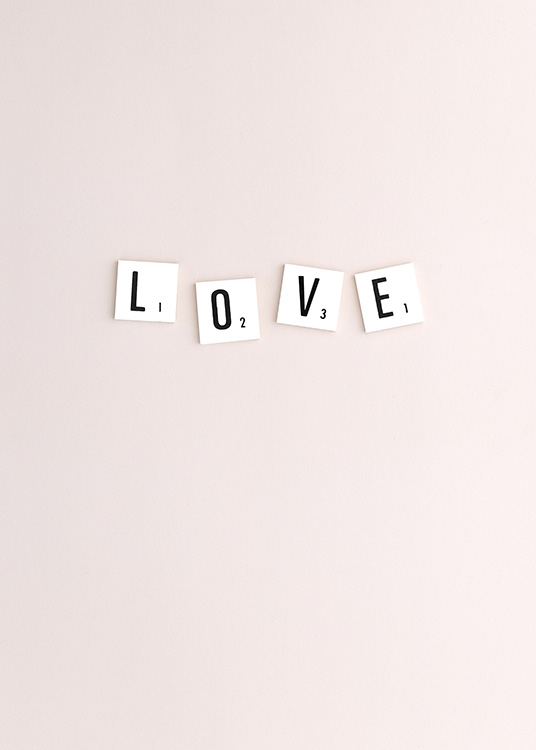 Scrabble Love Poster / Poster mit Sprüchen bei Desenio AB (10861)