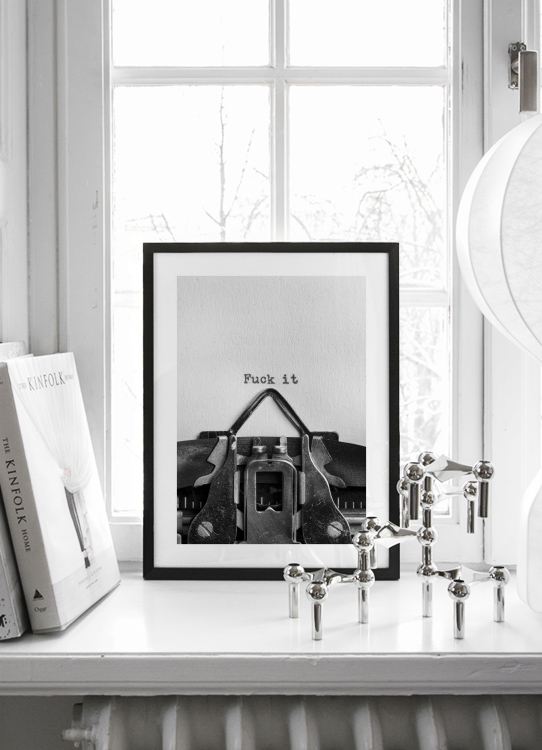 F**k It Poster / Schwarz-Weiß bei Desenio AB (11042)