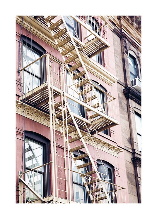 Pink Fire Escape Affiche