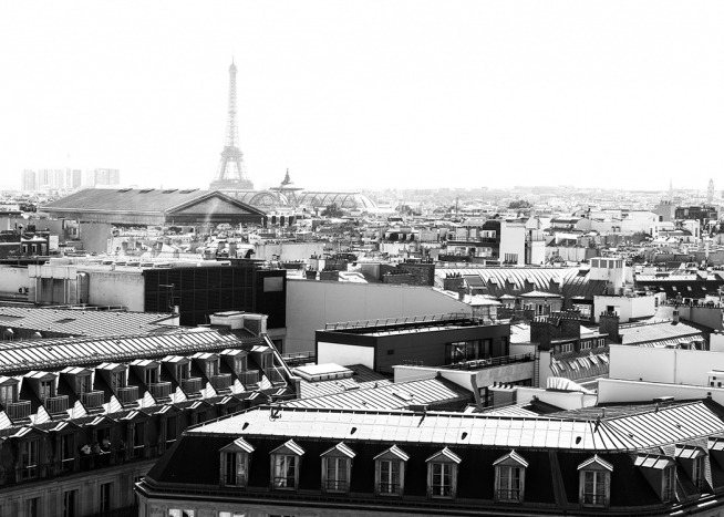 Paris View Affiche / Noir et blanc chez Desenio AB (11332)