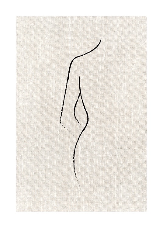 Texture Line Curve Poster / Kunst bij Desenio AB (11430)