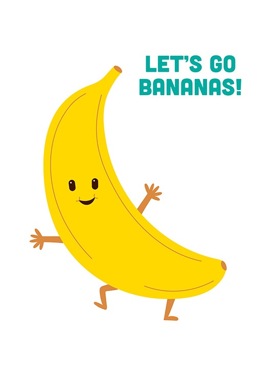 Go Bananas Poster / Kinderposters bij Desenio AB (11452)