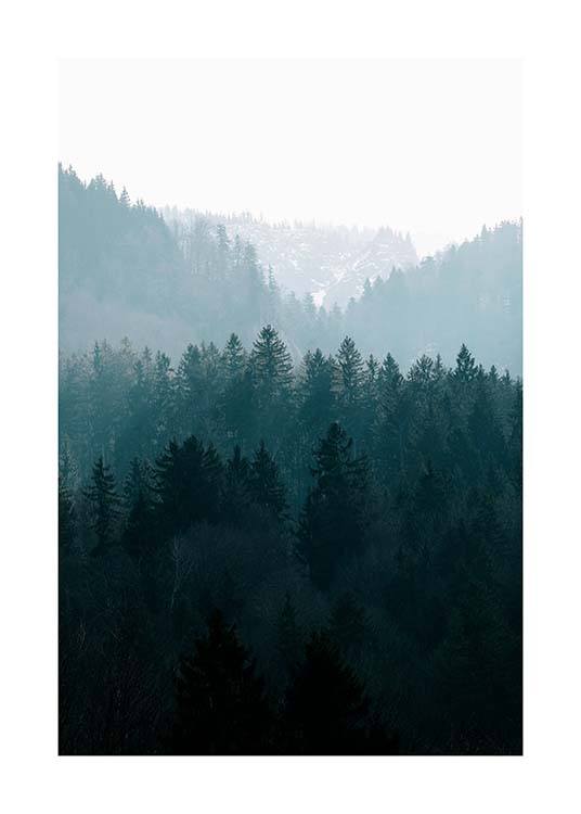 Deep Foggy Forest Poster