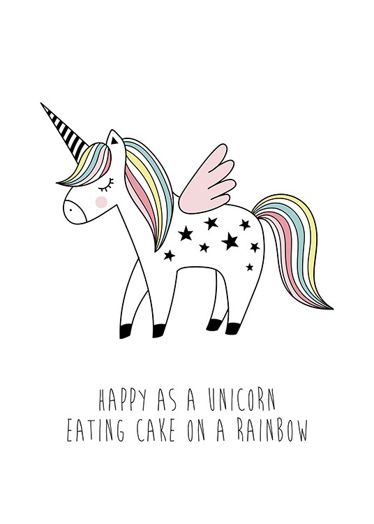 Cake on a Rainbow Poster / Kinderposters bij Desenio AB (11898)