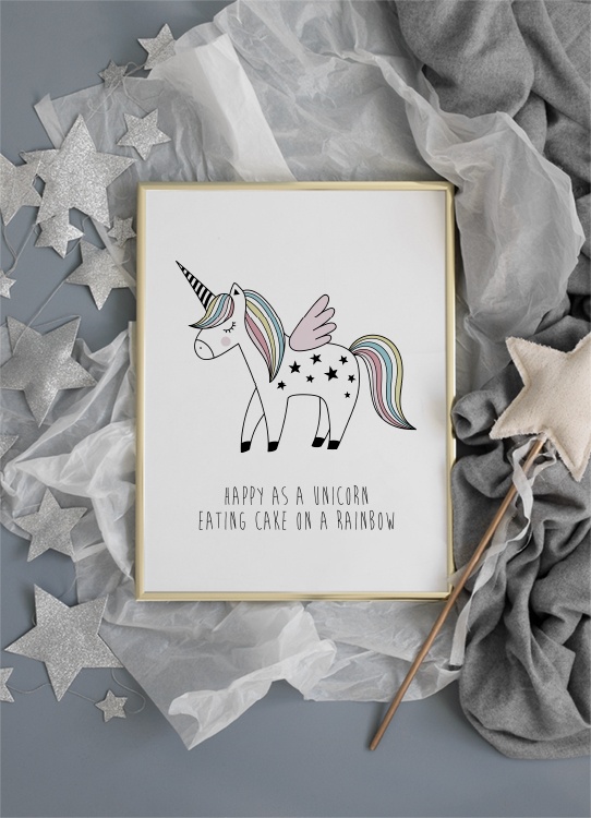 Cake on a Rainbow Poster / Kinderposters bij Desenio AB (11898)