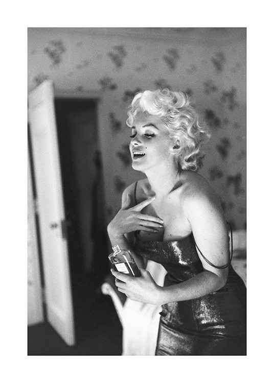 Marilyn Monroe Affiche Portrait Vintage En Noir Et Blanc De Marilyn Monroe Desenio Be