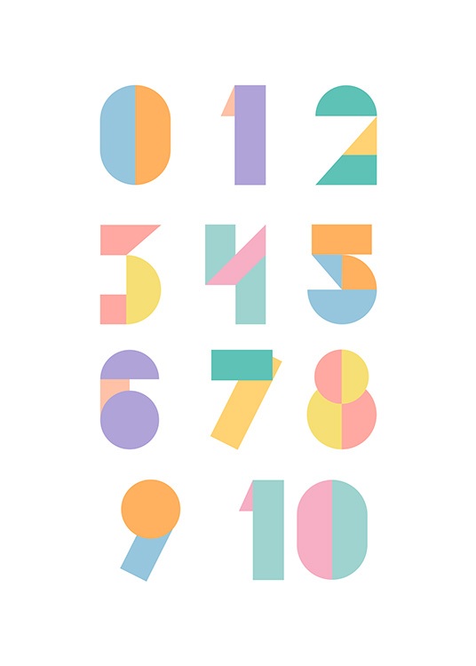 Geometric Numbers Affiche