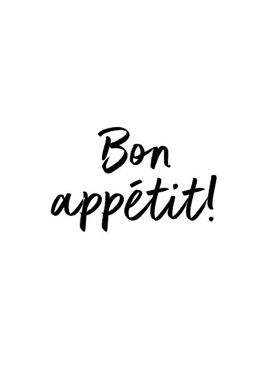 Bon Appetite Scribble Poster / Posters met tekst bij Desenio AB (12248)