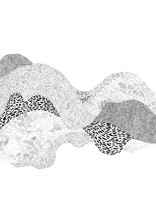 Dotted Waves No2 Poster