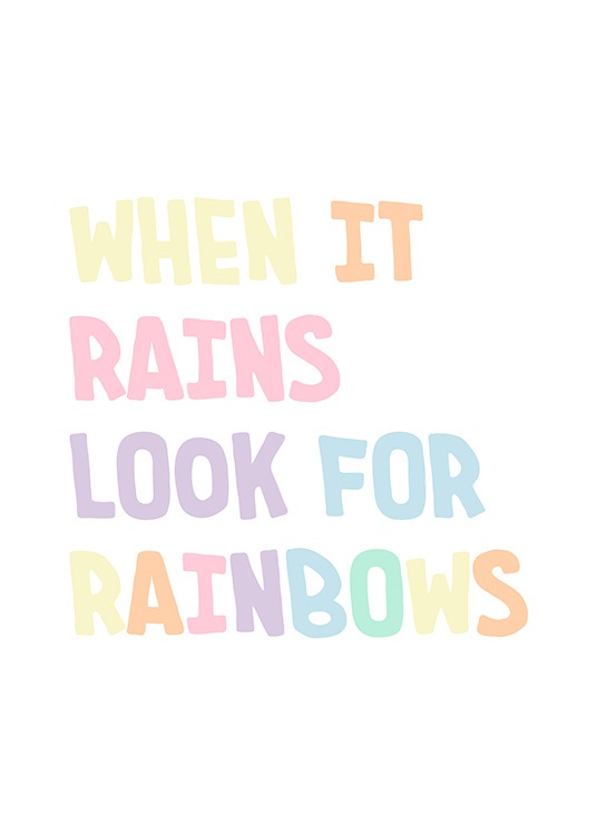 Look for Rainbows Poster