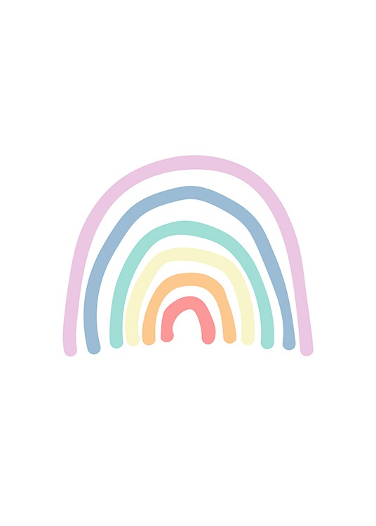 Painted Rainbows Poster / Kinder bei Desenio AB (12683)