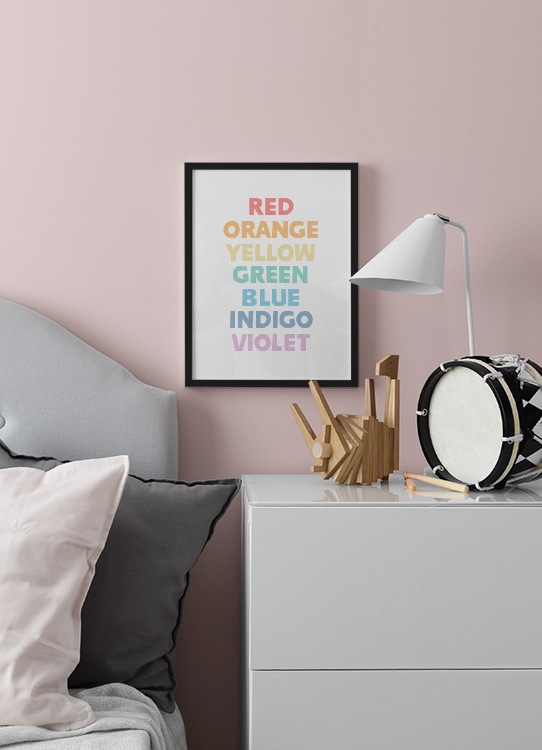 The Colors of the Rainbow Affiche / Posters pour enfants chez Desenio AB (12684)