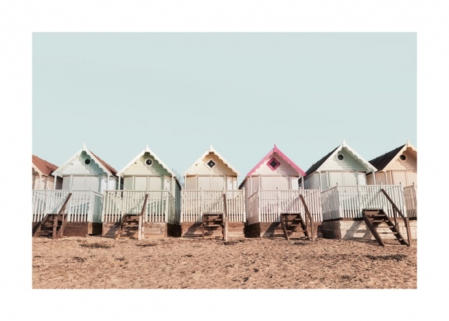 Beach Huts Poster / Fotokunst bij Desenio AB (12830)