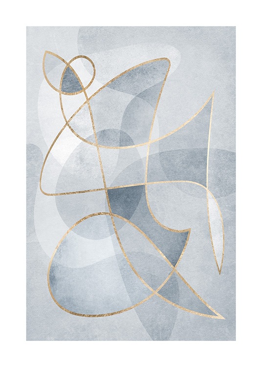 Abstract Blues No1 Poster