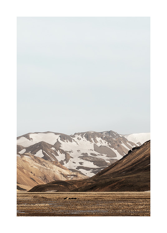 Iceland Mountains Affiche