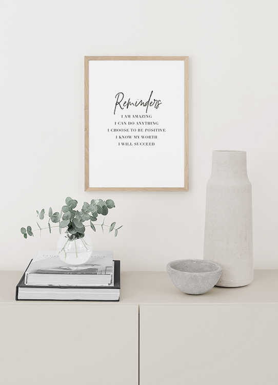 Reminders Poster Erinnerungsliste Desenio Be