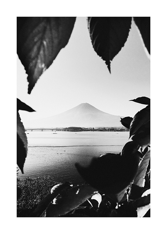 Mount Fuji B&W Affiche