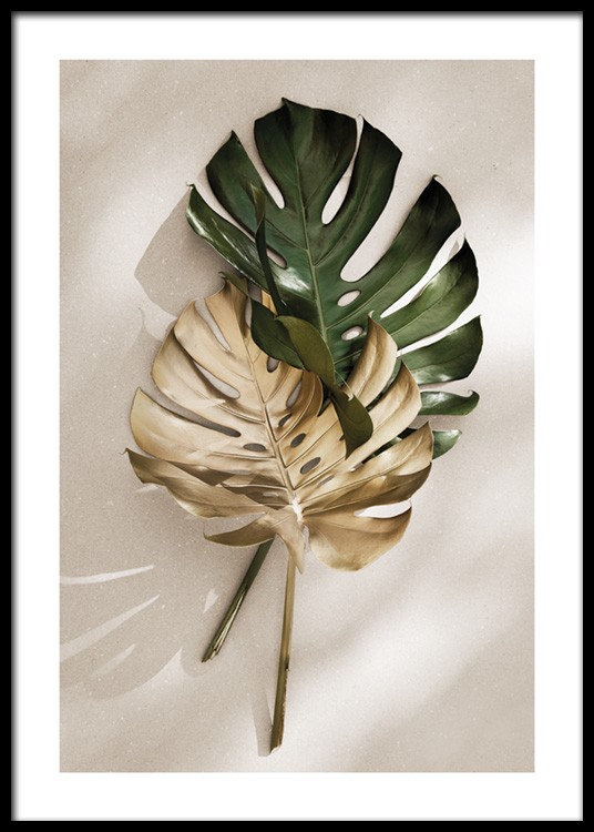 Gold Monstera No1 Affiche / Monsteras chez Desenio AB (13667)