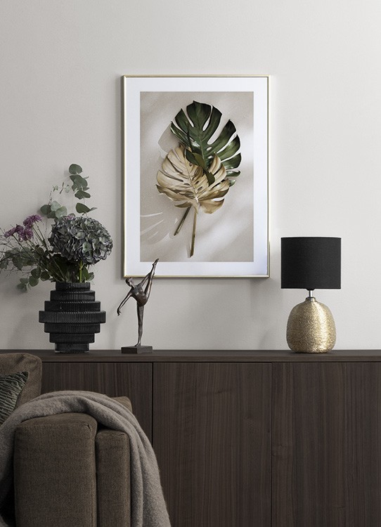 Gold Monstera No1 Affiche / Monsteras chez Desenio AB (13667)