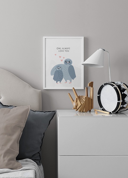Owl Always Love You Poster / Cartoon dieren bij Desenio AB (13711)