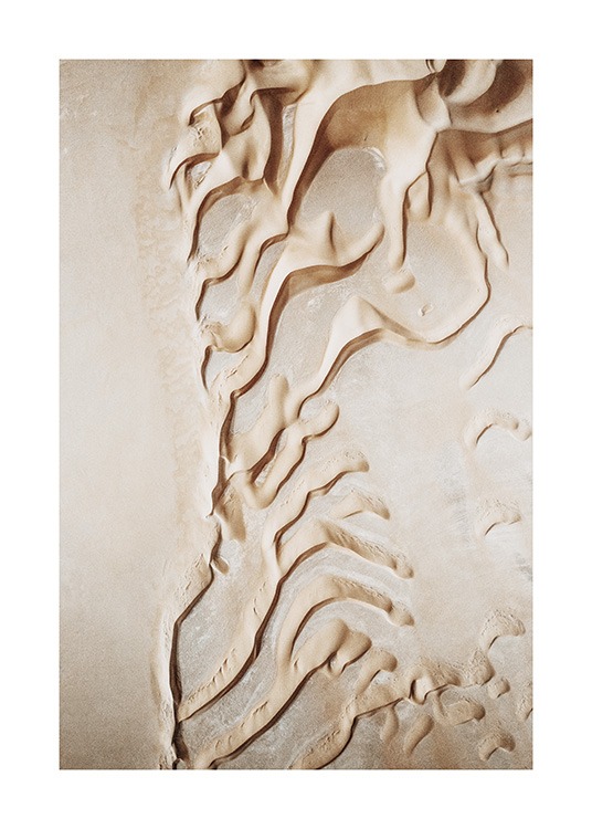 Curvy Desert Dunes Affiche
