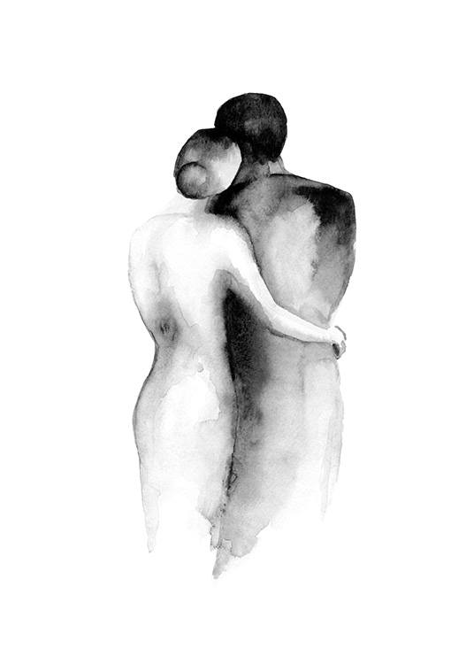 Watercolor Embrace Affiche / Aquarelle chez Desenio AB (13852)