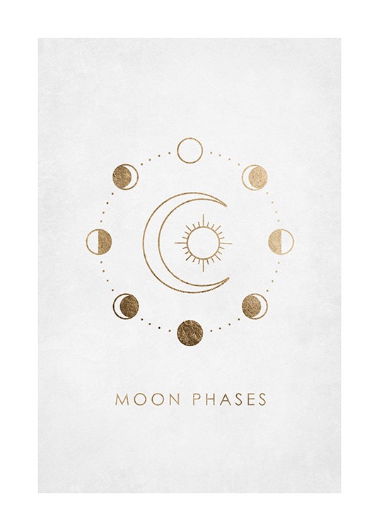 Moon Phases Affiche