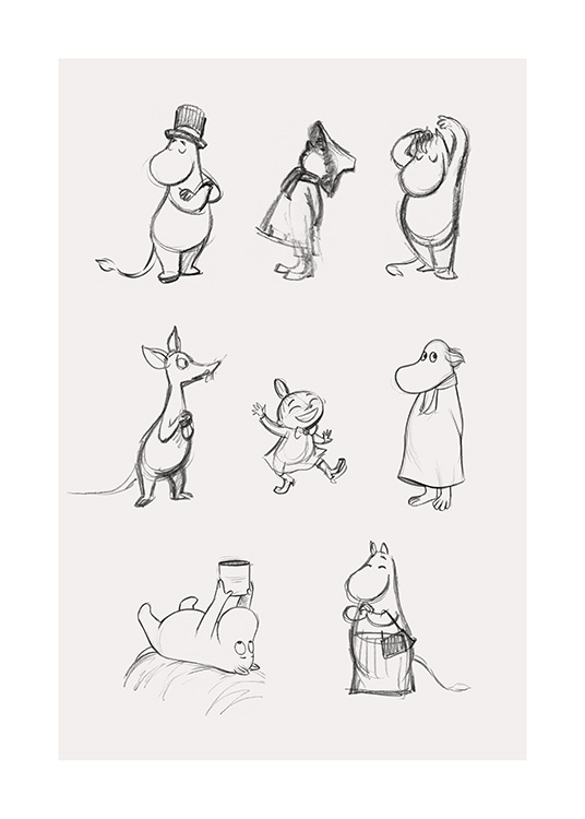 Moomin Characters No1 Affiche