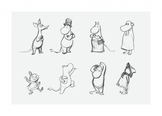 Moomin Characters No2 Affiche
