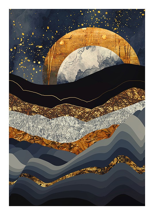 Metallic Mountains Affiche