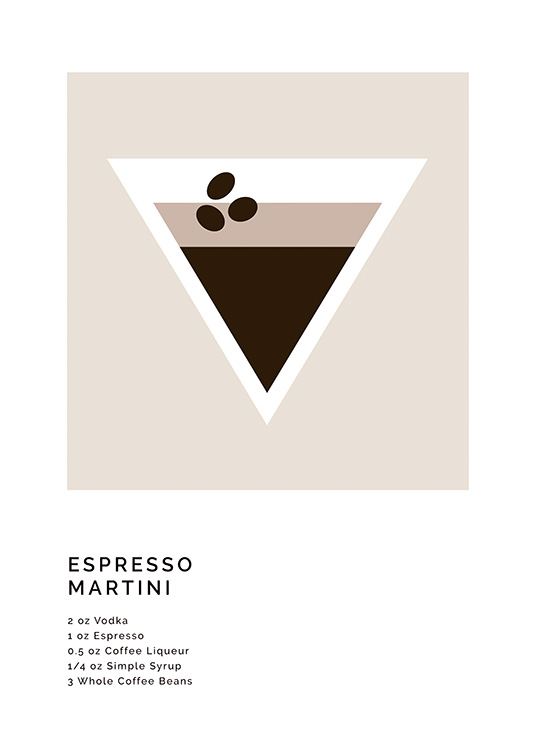 Graphic Espresso Martini Affiche