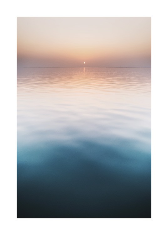 Sunset Water Surface Affiche