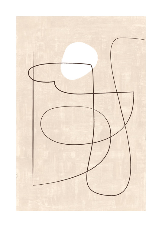 Rosy Brown Line Affiche