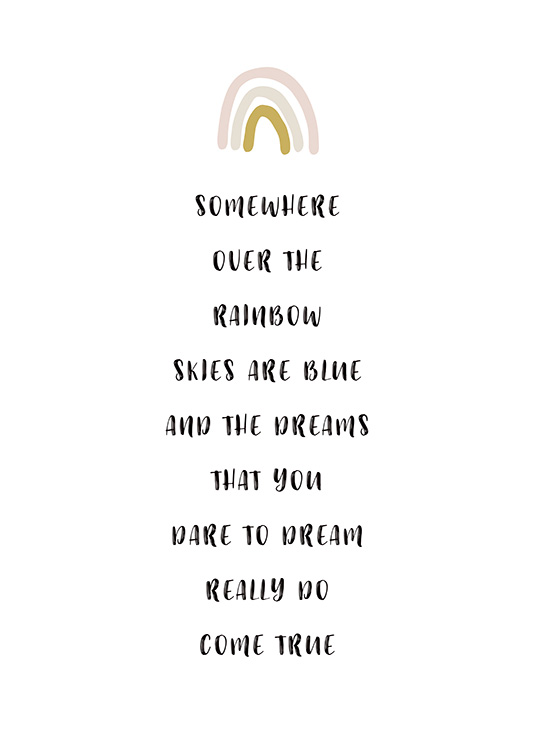 Over The Rainbow Affiche Affiche De Texte Desenio Be Over The Rainbow Affiche Affiche De Texte Desenio Be