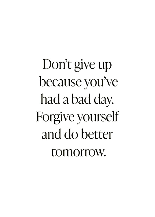 Do Better Tomorrow Affiche Poster De Citation Desenio Be