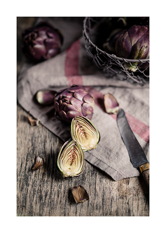 Sliced Artichoke Poster