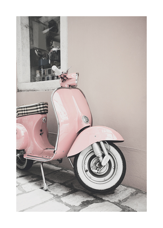 Pink Scooter Affiche