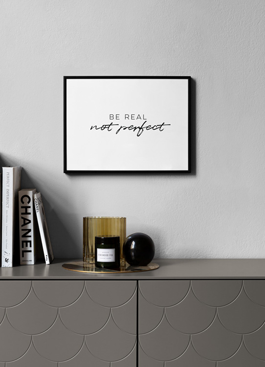 Be Real Affiche Citation Be Real Desenio Be