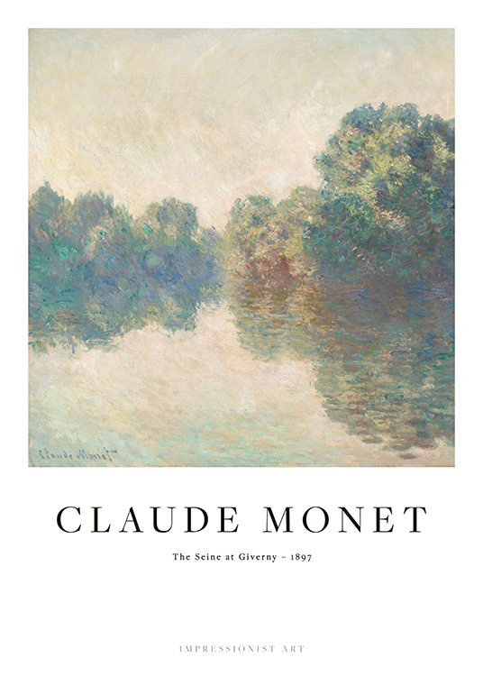  – Peinture de Monet de la Seine avec des arbres au bord de l’eau