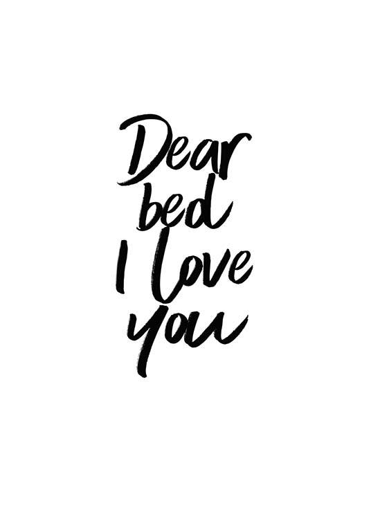 Dear Bed Poster