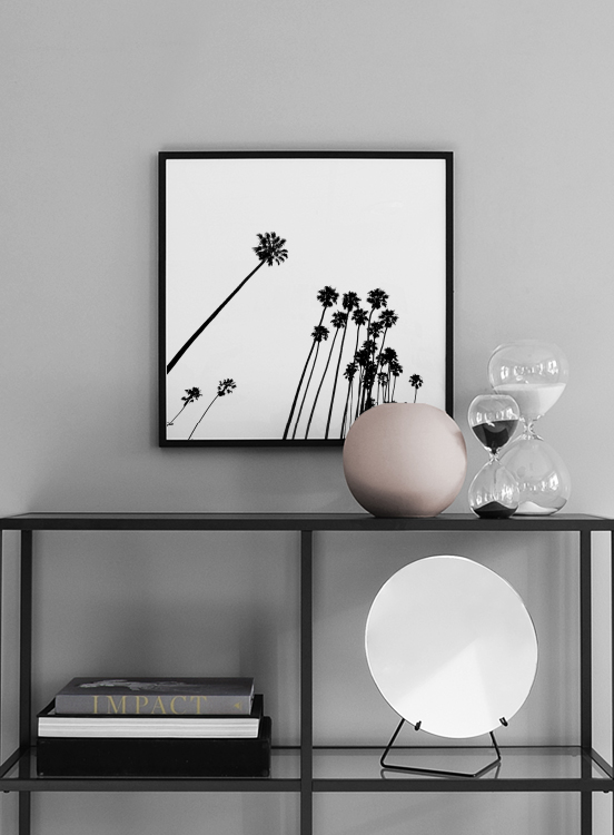 Venice Beach Palm Trees No2 Poster / Schwarz-Weiß bei Desenio AB (3777)