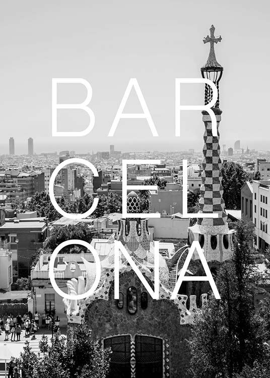 Barcelona B&W Poster / Schwarz-Weiß bei Desenio AB (3847)
