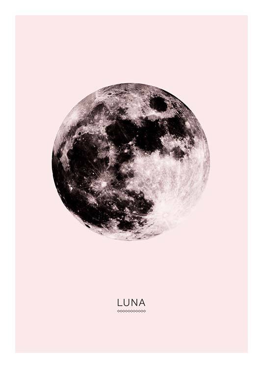 Moon In Pink Affiche