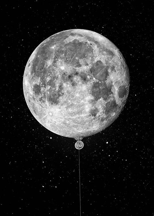 Moon Balloon Affiche