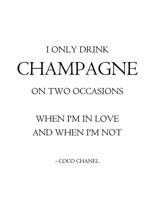 I Only Drink Champagne, Poster