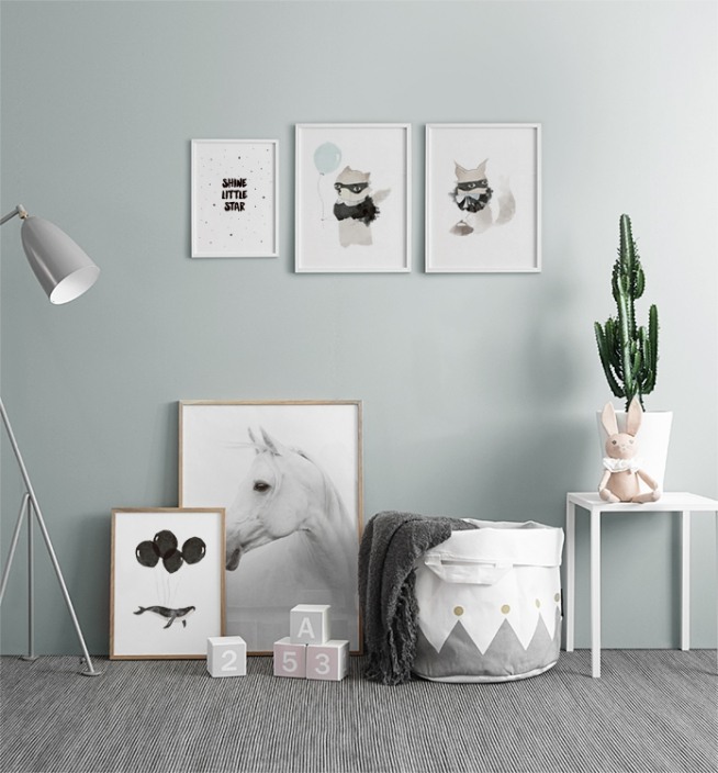 Mr Raccoon Blue, Poster  / Kinder bei Desenio AB (7778)