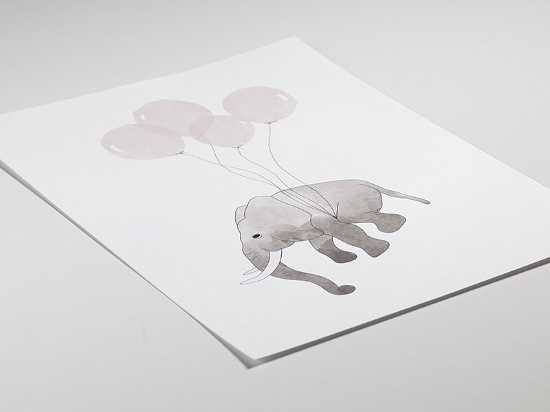 Elephant Pink, Poster / Kinder bei Desenio AB (7780)